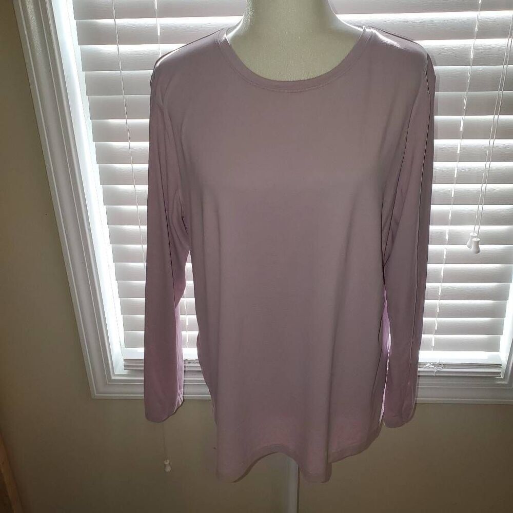 Duluth Trading Lavender Active Geometric Long Sleeve Crew Size XXL